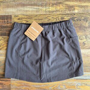 NWT Patagonia Happy Hike Skort Pull On Elastic Waist Pocket Ink Black